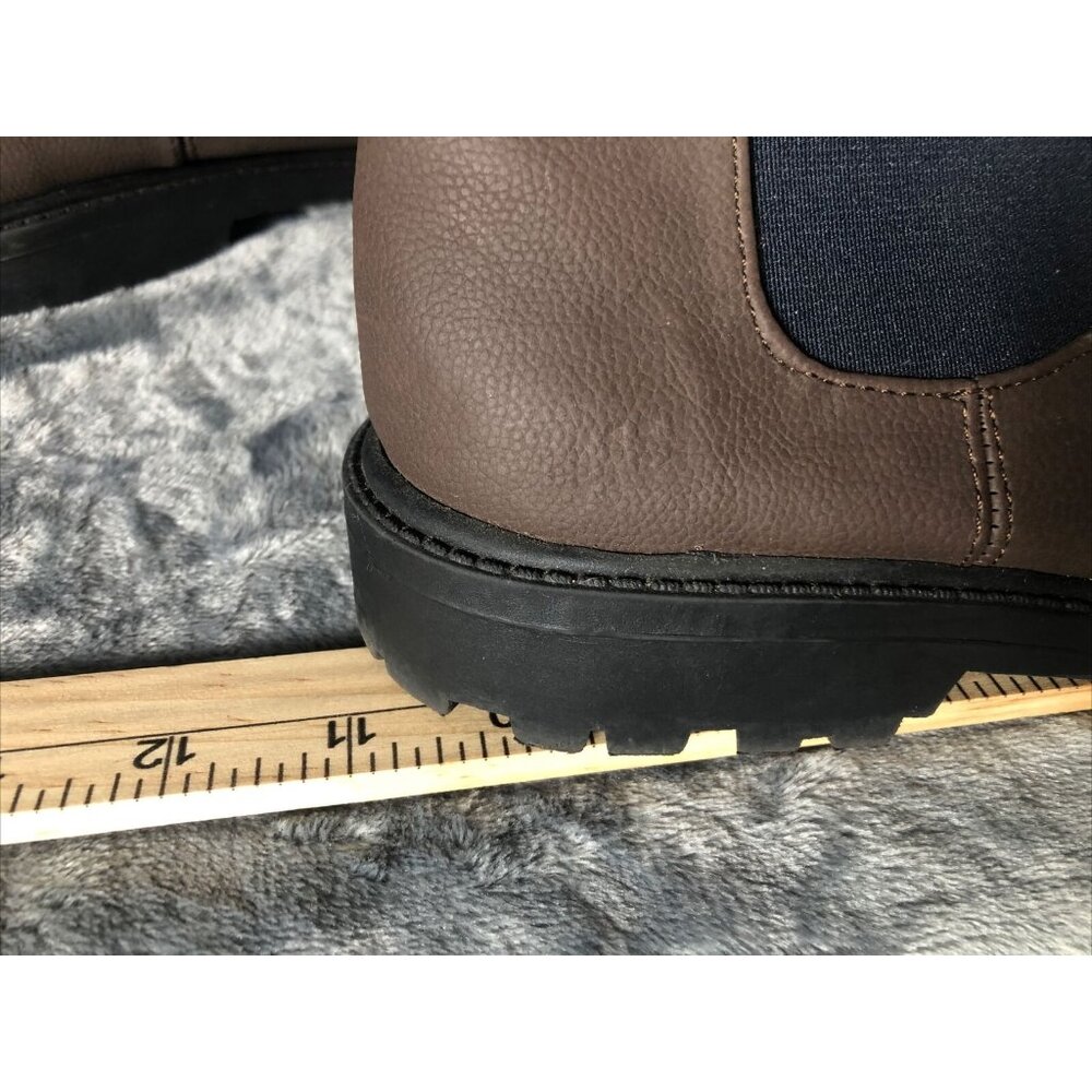 Brown Chelsea Ankle Boots Mens With Elastic Side Panels & Tricolor Tabs - Picture 10 of 10
